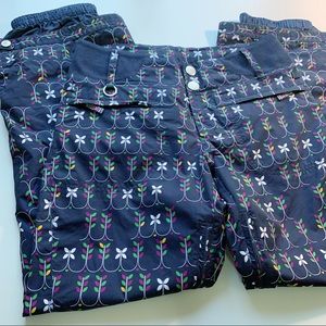Roxy Snow Pants, Navy Blue Print, Small